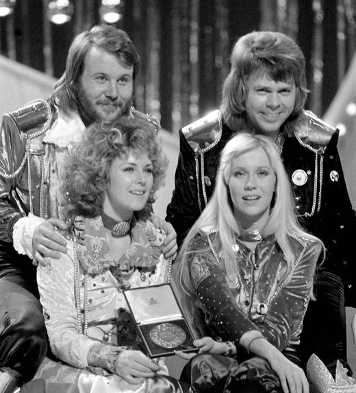 ABBA winning Eurovision at the Brighton Dome in Brighton SOURCE at www.brightonsource.co.uk Brighton’s best listings, music and culture magazine 