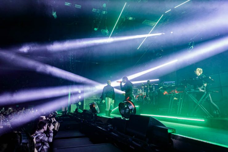 A photo of The Prodigy playing the Brighton Centre taken for Brighton Source by Sam Sesemann