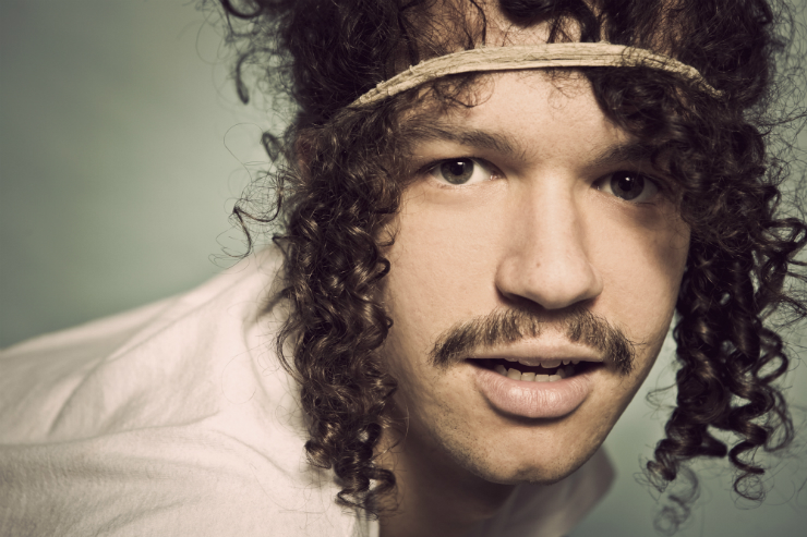 A photo showing Darwin Deez ahead of his show at Concorde 2 in Brighton
